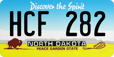 ND license plate HCF282