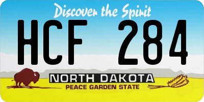 ND license plate HCF284