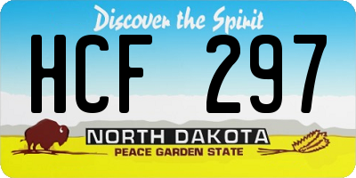 ND license plate HCF297