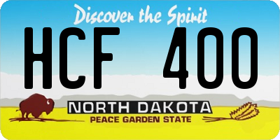 ND license plate HCF400