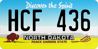 ND license plate HCF436