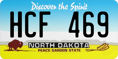 ND license plate HCF469