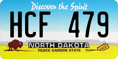 ND license plate HCF479