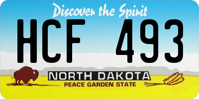 ND license plate HCF493