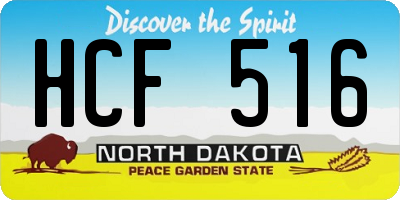 ND license plate HCF516