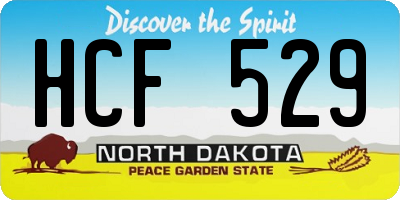 ND license plate HCF529