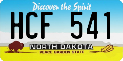 ND license plate HCF541