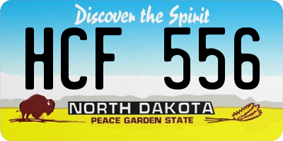 ND license plate HCF556