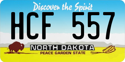 ND license plate HCF557