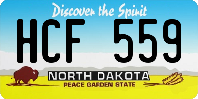 ND license plate HCF559