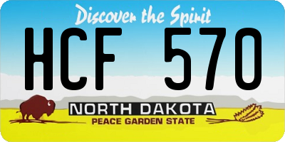 ND license plate HCF570