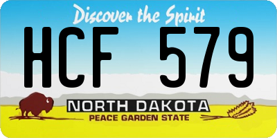 ND license plate HCF579