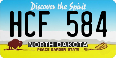 ND license plate HCF584