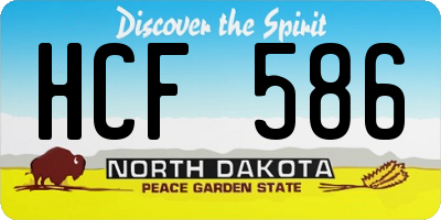 ND license plate HCF586