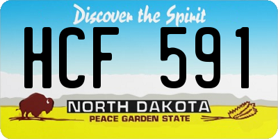 ND license plate HCF591