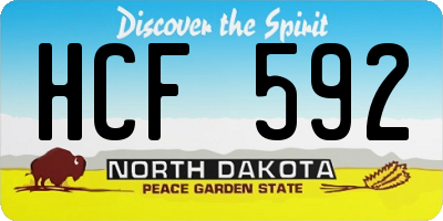 ND license plate HCF592