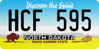 ND license plate HCF595