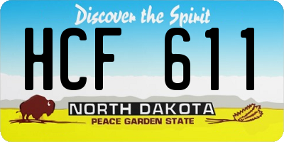 ND license plate HCF611