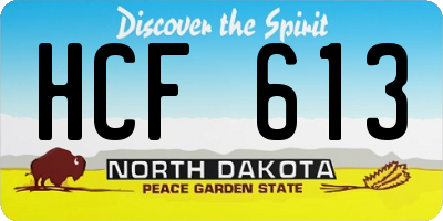 ND license plate HCF613