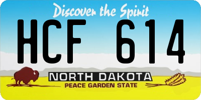 ND license plate HCF614