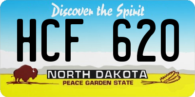 ND license plate HCF620