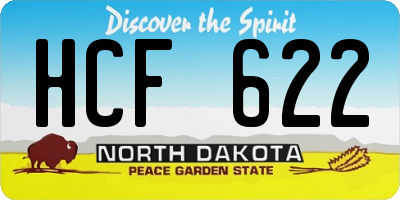 ND license plate HCF622