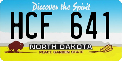 ND license plate HCF641