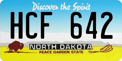 ND license plate HCF642