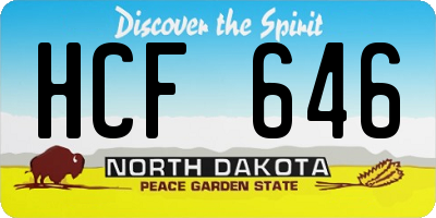 ND license plate HCF646