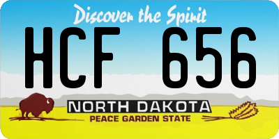 ND license plate HCF656