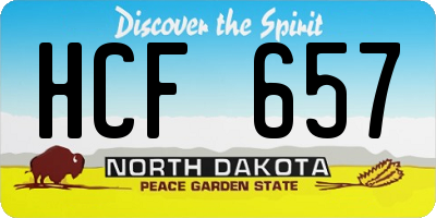 ND license plate HCF657