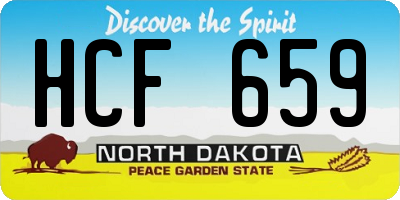 ND license plate HCF659