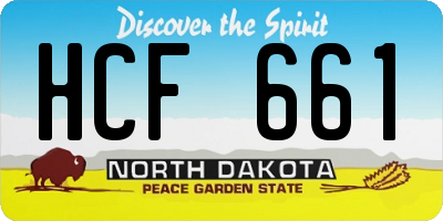 ND license plate HCF661