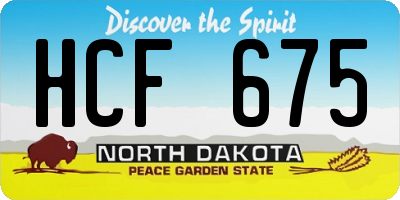 ND license plate HCF675