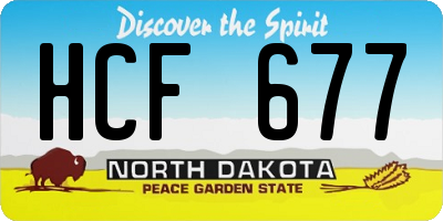 ND license plate HCF677