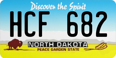 ND license plate HCF682