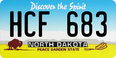 ND license plate HCF683