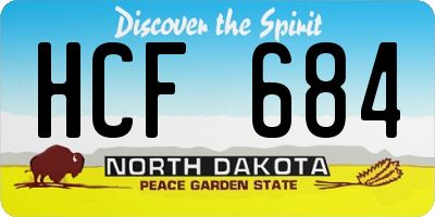 ND license plate HCF684