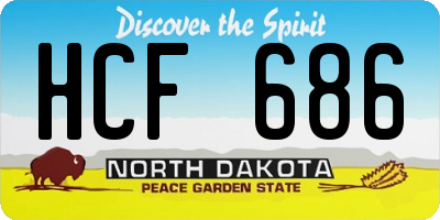 ND license plate HCF686