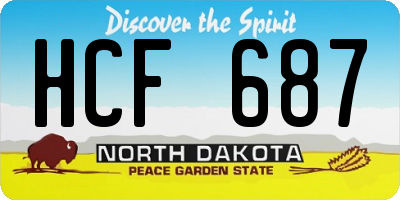 ND license plate HCF687