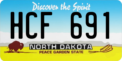 ND license plate HCF691