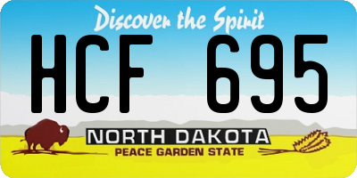 ND license plate HCF695