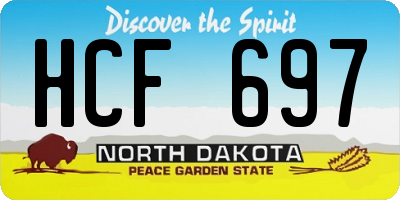 ND license plate HCF697