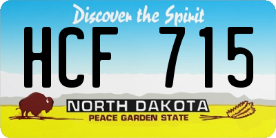 ND license plate HCF715