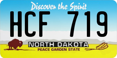 ND license plate HCF719