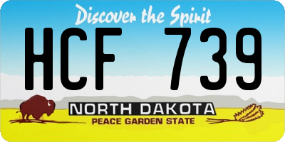 ND license plate HCF739