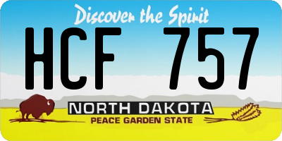 ND license plate HCF757