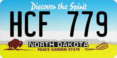 ND license plate HCF779