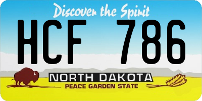 ND license plate HCF786