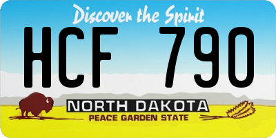 ND license plate HCF790